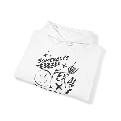 Somebody`s Feral Race Mom- Adult Hooded Sweatshirt