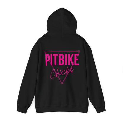 Pit Bike Chicks Pink- Adult Hooded Sweatshirt