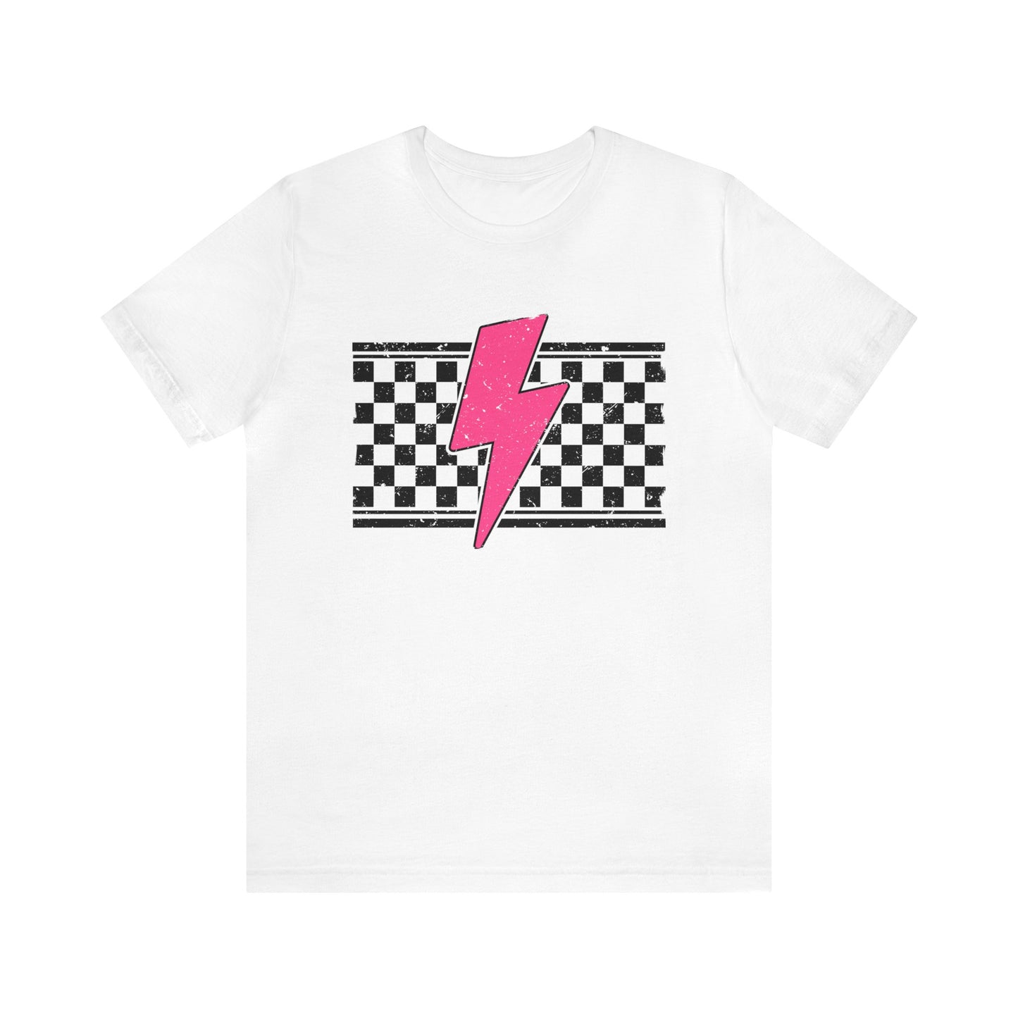 Pink Lightening Bolt- Adult T-Shirt