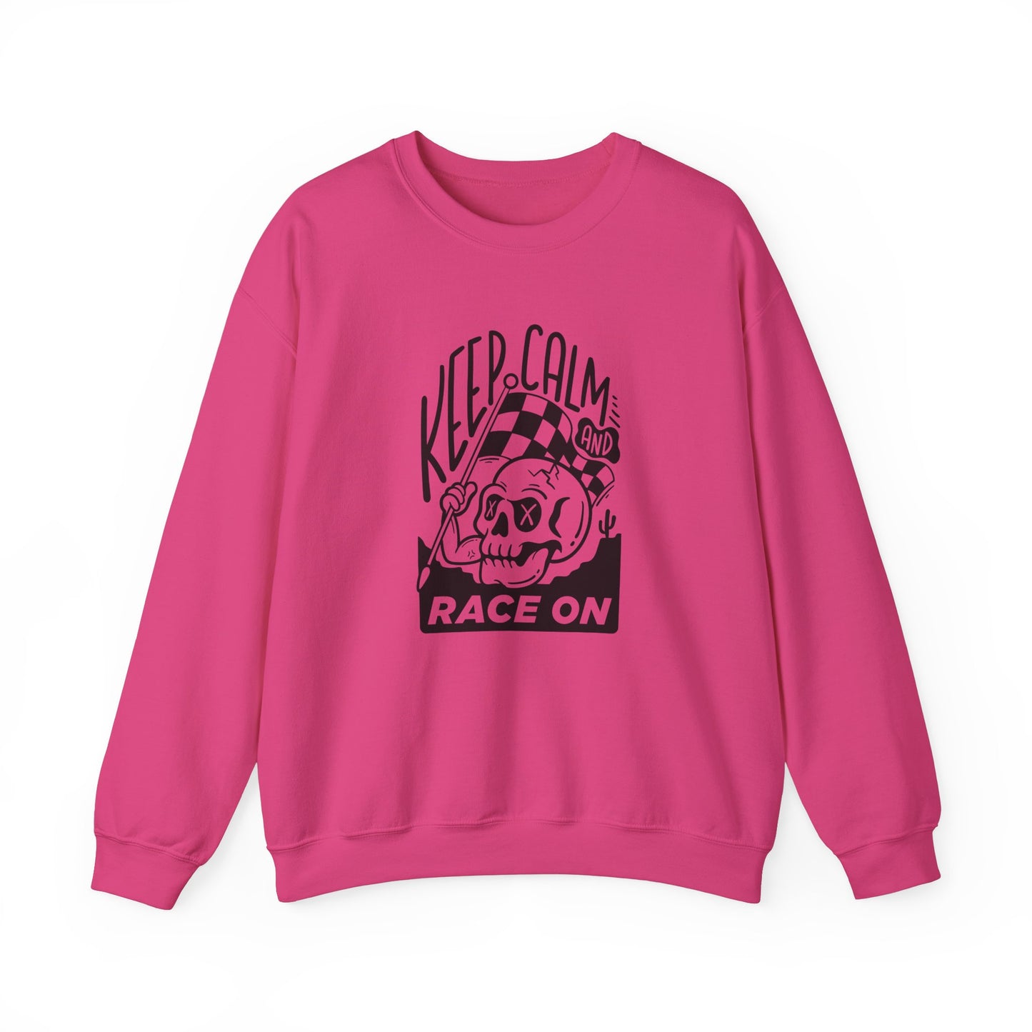 Keep Calm and Ride On- Adult Crewneck Sweatshirt