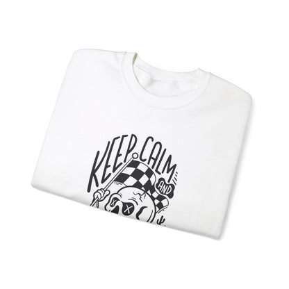 Keep Calm and Ride On- Adult Crewneck Sweatshirt