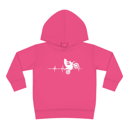 Heart Rate Moto- Toddler Hooded Sweatshirt