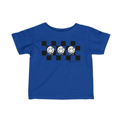 Checkered Smiley's- Infant T-Shirt