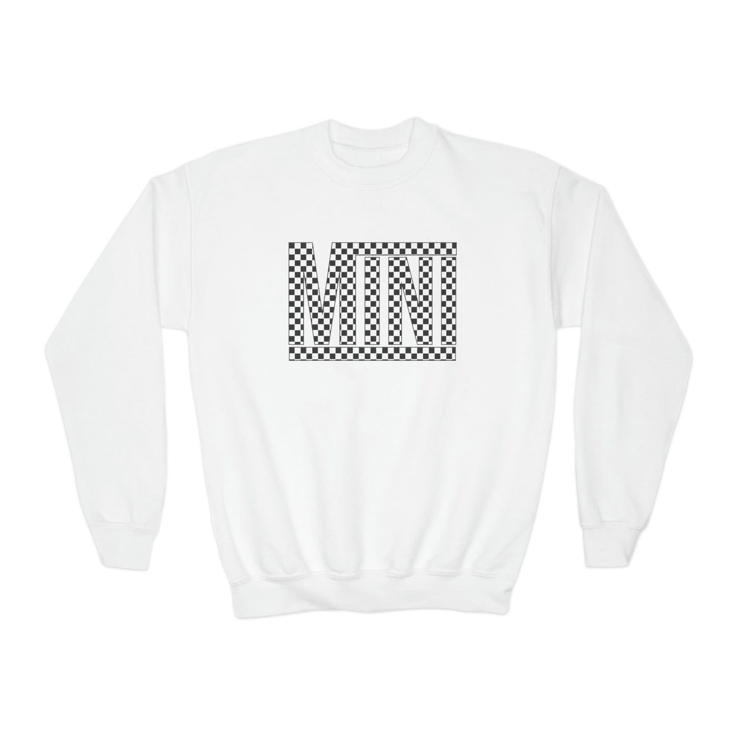 Checkered Mini-Youth Crewneck Sweatshirt