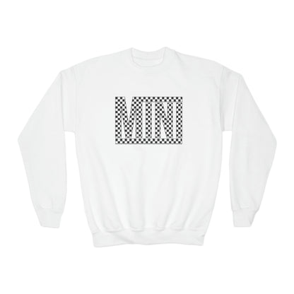 Checkered Mini-Youth Crewneck Sweatshirt