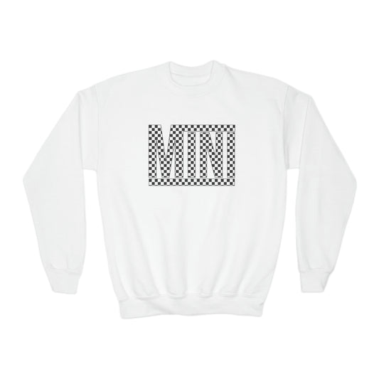 Checkered Mini-Youth Crewneck Sweatshirt