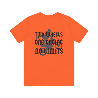 Two Wheels No Limits- Adult T-Shirt