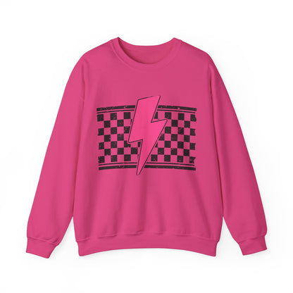 Pink Lightening Bolt- Adult Crewneck Sweatshirt