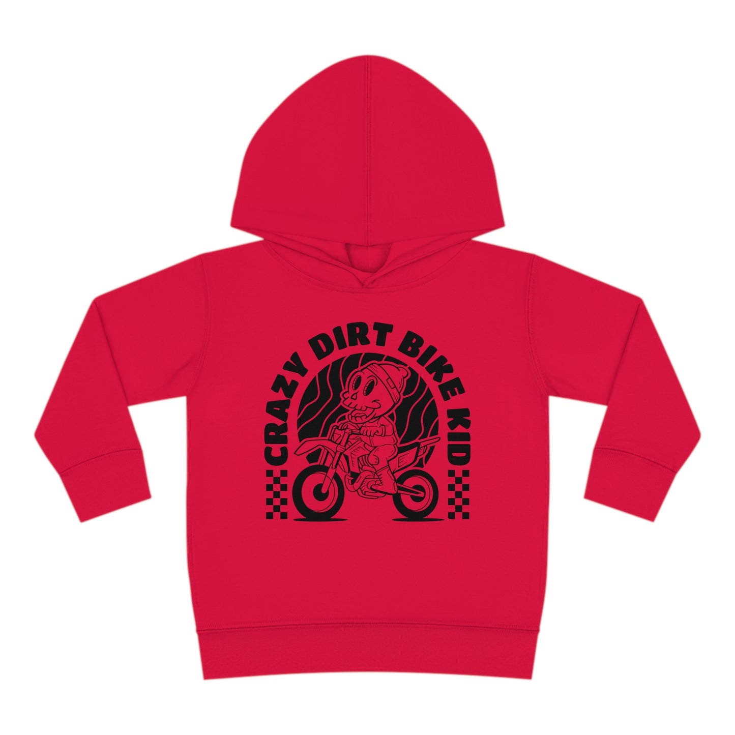 Crazy Dirt Bike Kid- Toddler Hooded Sweatshirt