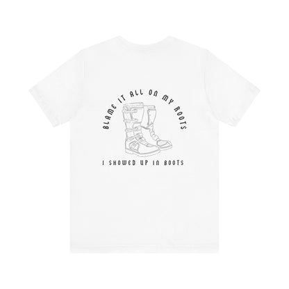 Blame It All On My Roots Black Font- Adult T-Shirt