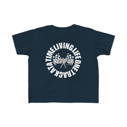 Living Life One Track At A Time White Rev'd Up Clothing - Toddler's T-Shirt