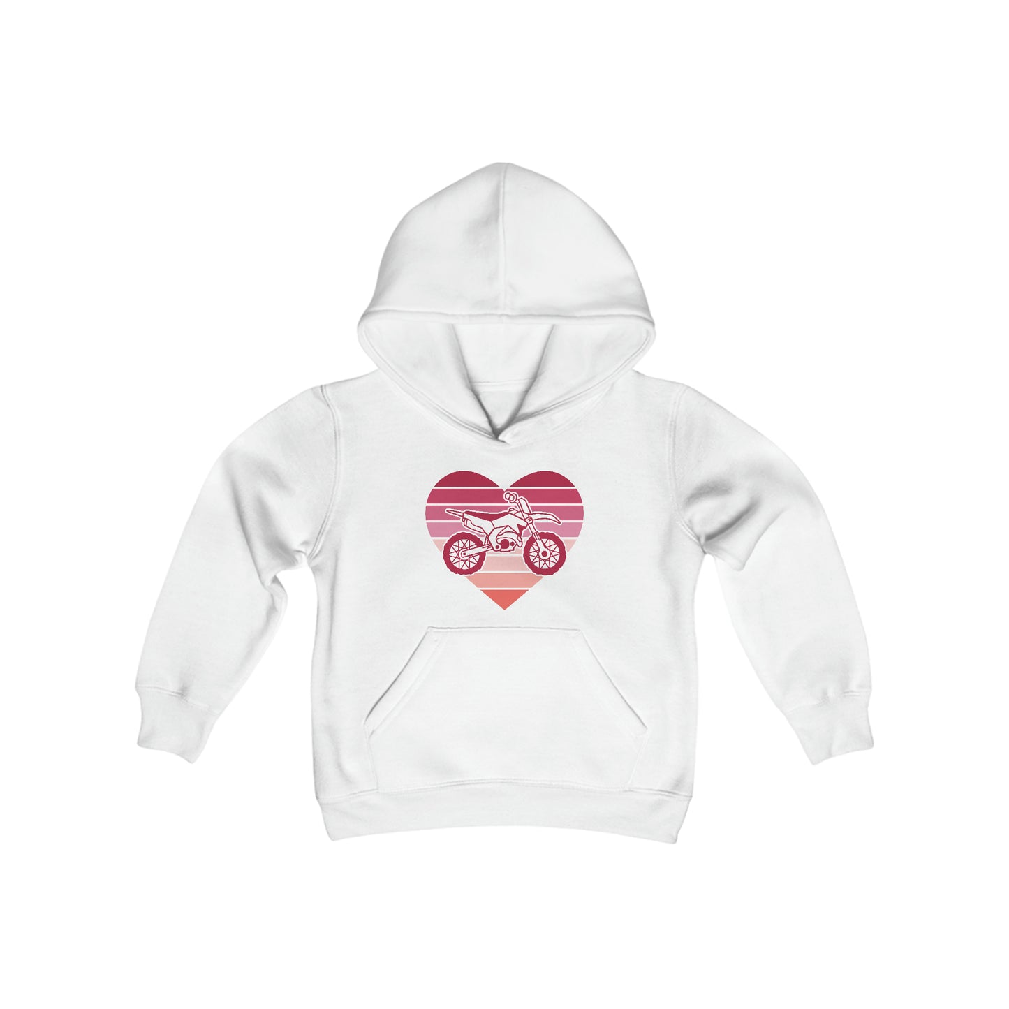 Heart Motorcycle - Youth Hooded Sweatshirt