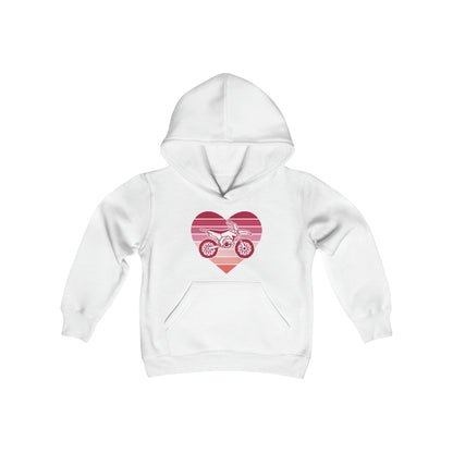 Heart Motorcycle - Youth Hooded Sweatshirt