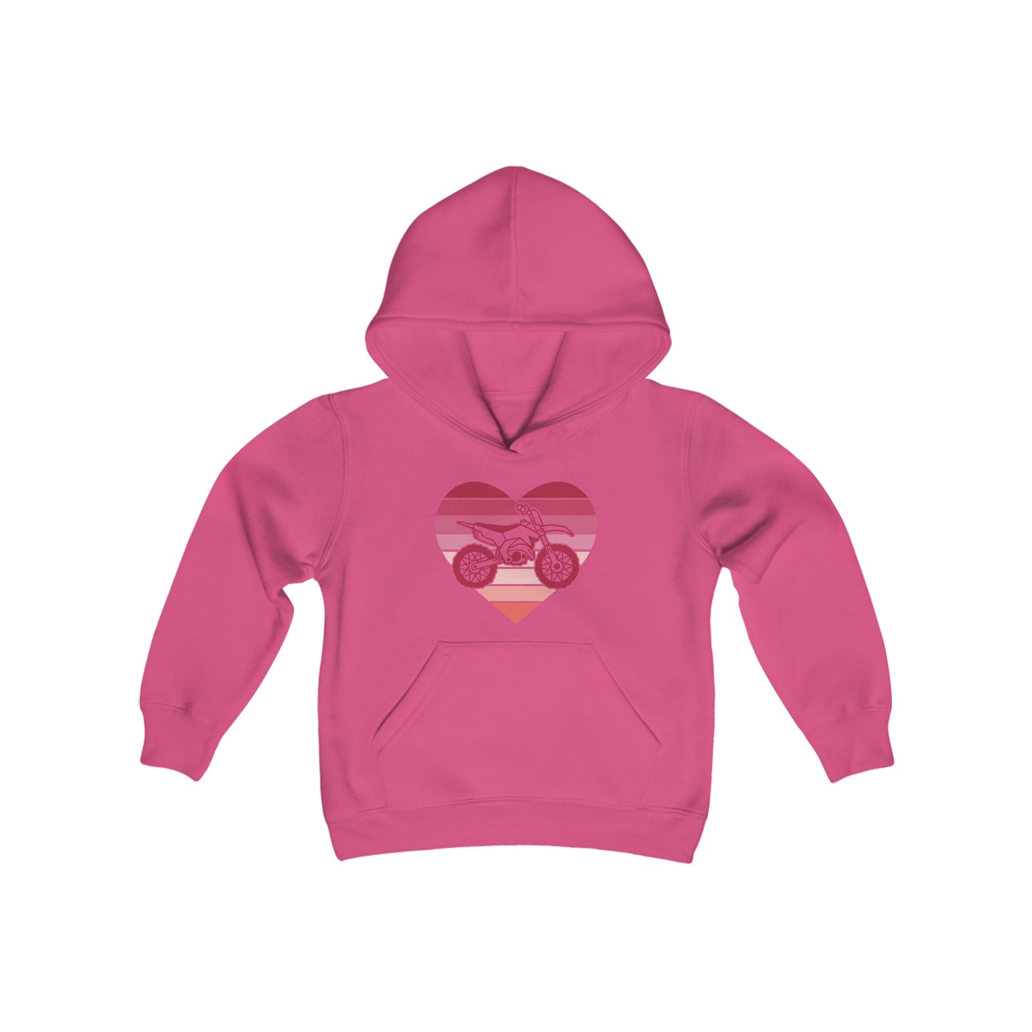 Heart Motorcycle - Youth Hooded Sweatshirt