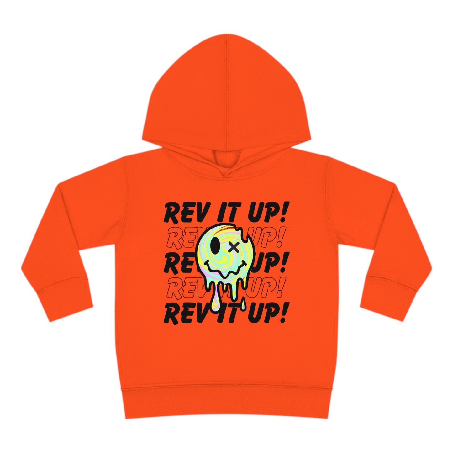 Rev It Up Retro Smiley -Toddler Hooded Sweatshirt