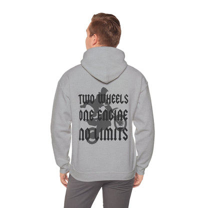 Two Wheels No Limits- Adult Hooded Sweatshirt