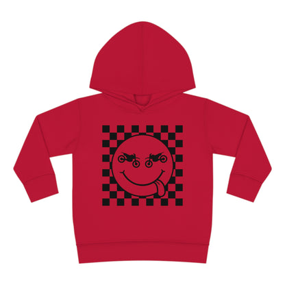 Race Flag Smile Face Toddler Hooded Sweatshirt