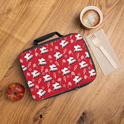 Sprint Car - Micro Racing - Lunch Bag- Dark Red