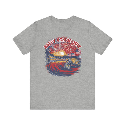 Fourth of July Motocross- Adult T-Shirt