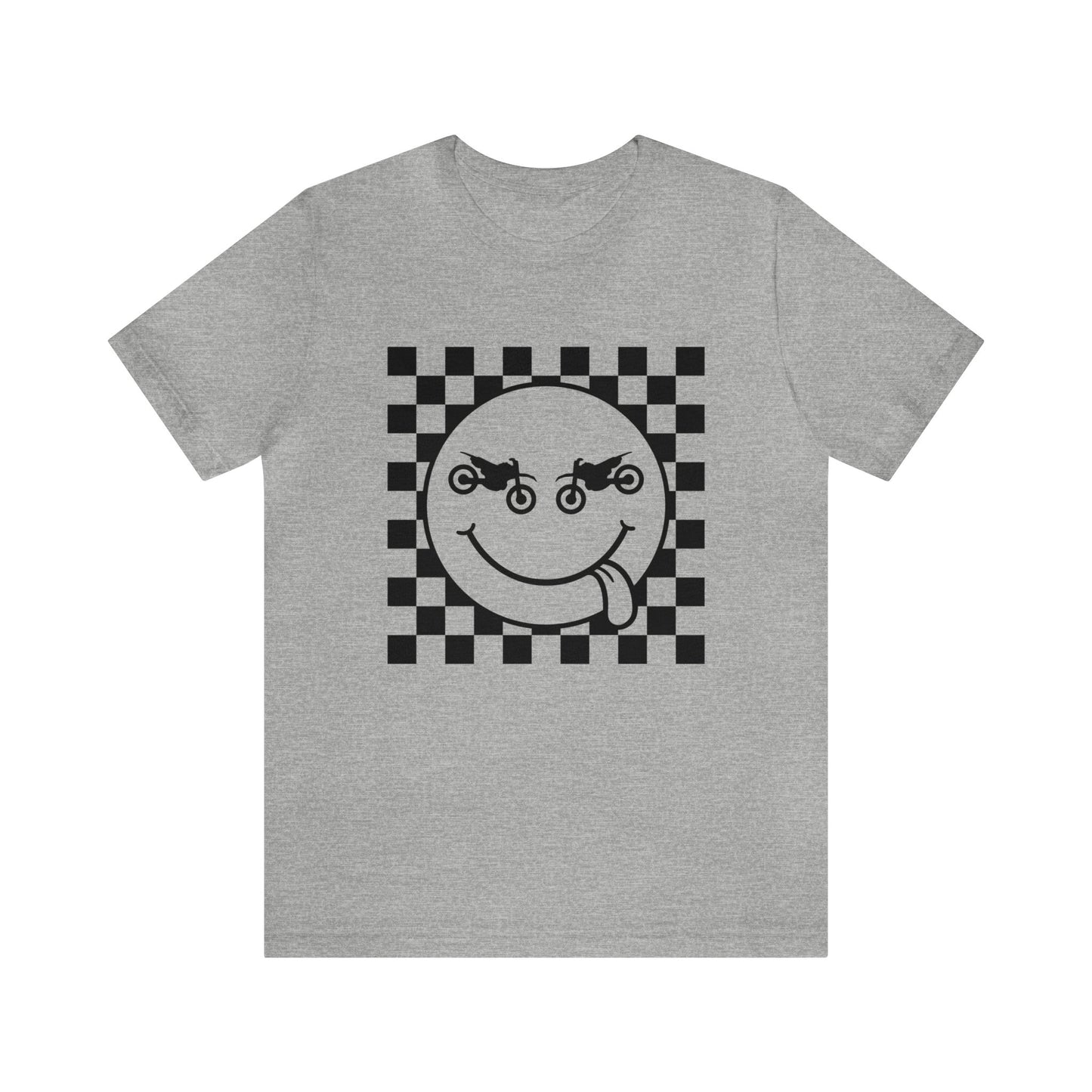 Race Flag Smile Face- Adult T-Shirt
