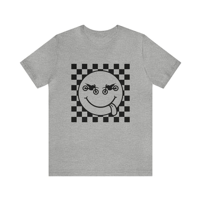 Race Flag Smile Face- Adult T-Shirt