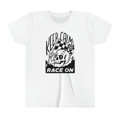 Keep Calm and Race On -Youth T-Shirt