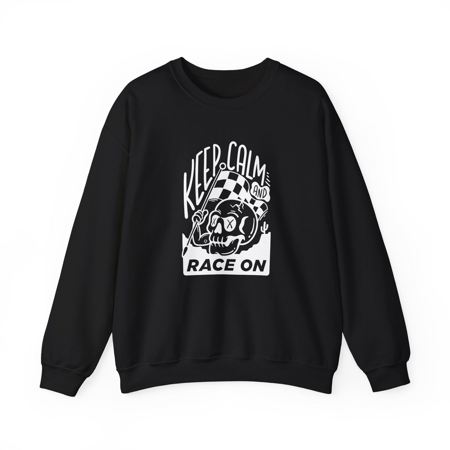 Keep Calm and Ride On- Adult Crewneck Sweatshirt