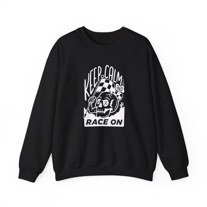 Keep Calm and Ride On- Adult Crewneck Sweatshirt