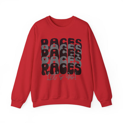 Races Let`s Go- Adult Crewneck Sweatshirt