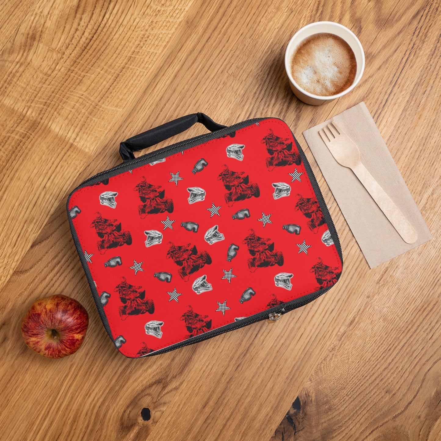 Quad Racing - Lunch Bag Red