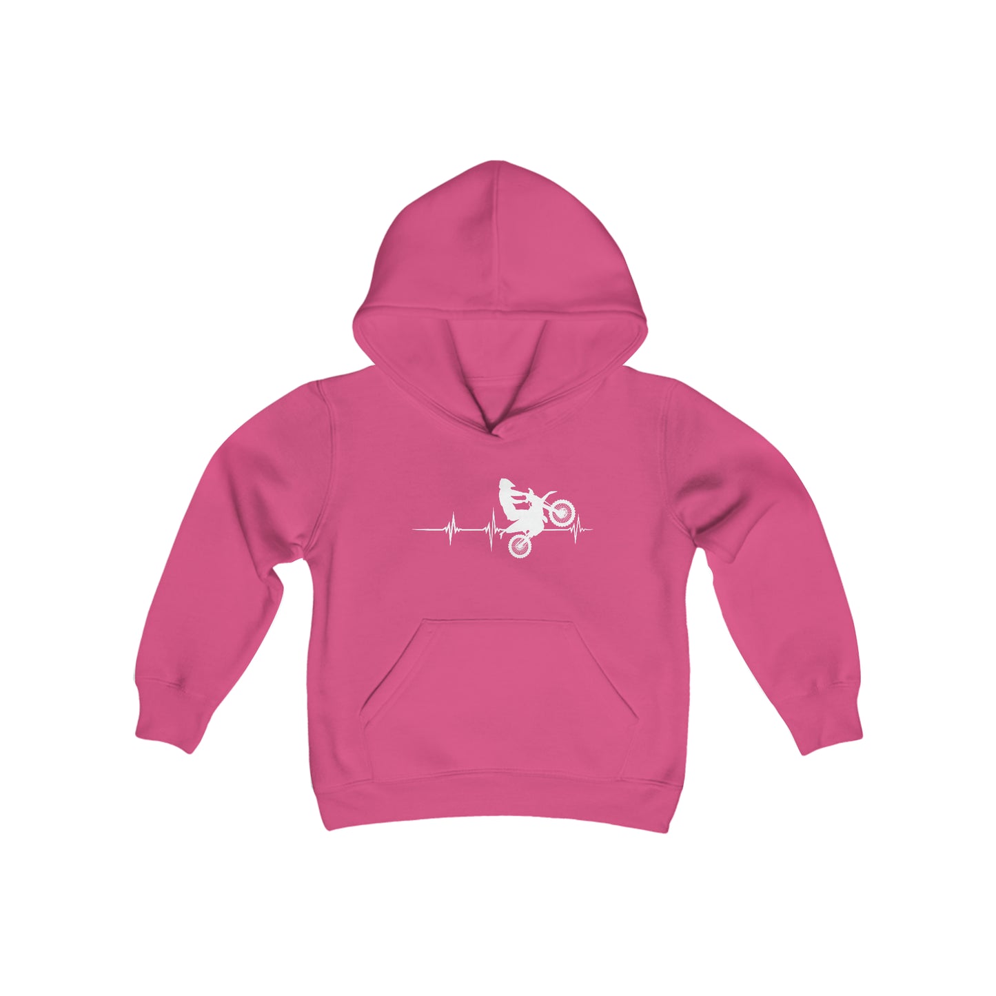 Heart Rate Moto- Youth Hooded Sweatshirt