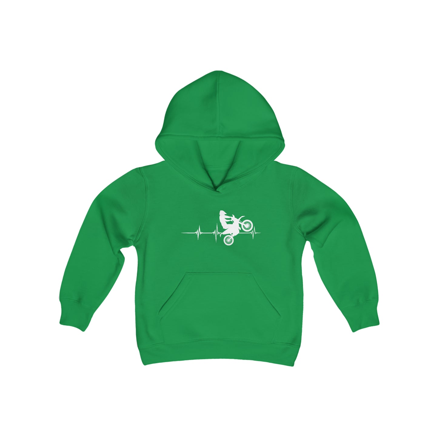 Heart Rate Moto- Youth Hooded Sweatshirt