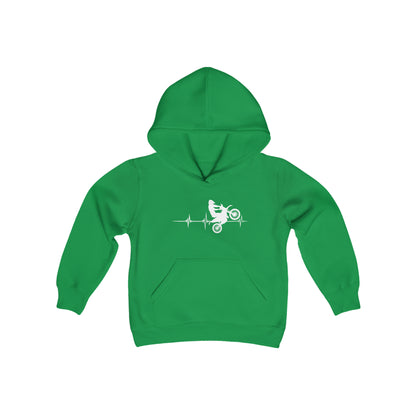 Heart Rate Moto- Youth Hooded Sweatshirt