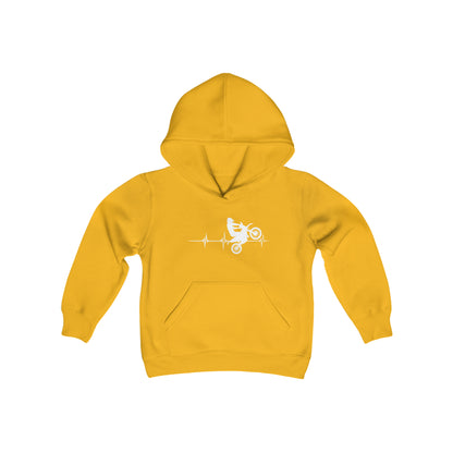 Heart Rate Moto- Youth Hooded Sweatshirt