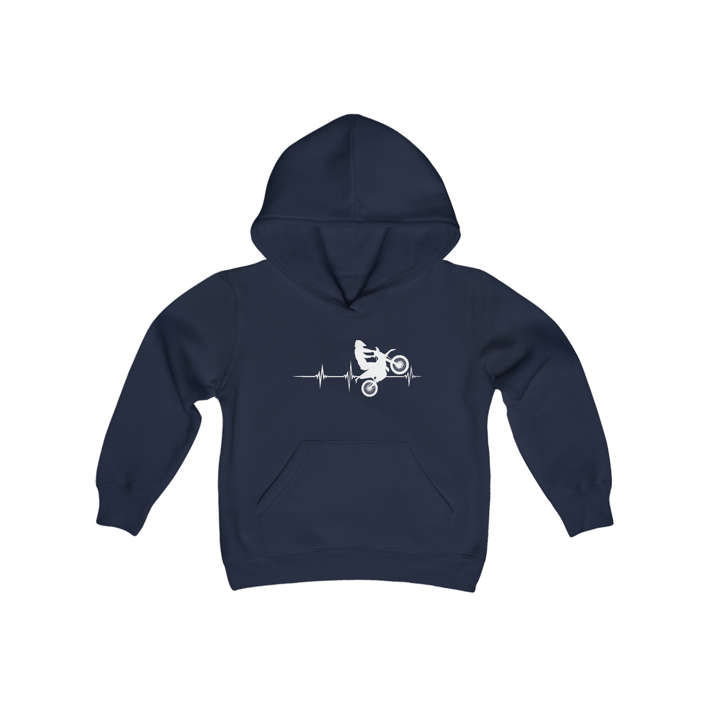 Heart Rate Moto- Youth Hooded Sweatshirt