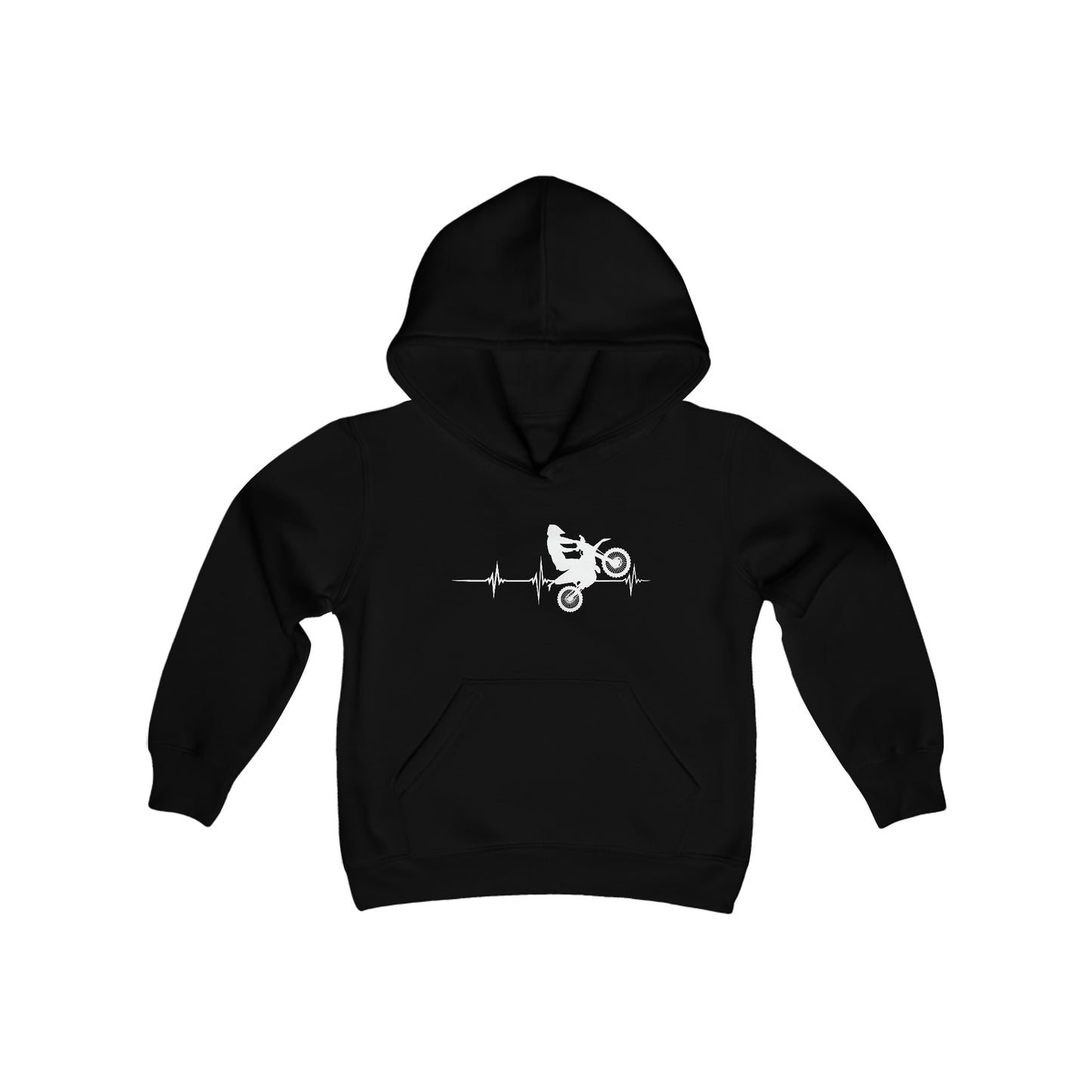 Heart Rate Moto- Youth Hooded Sweatshirt