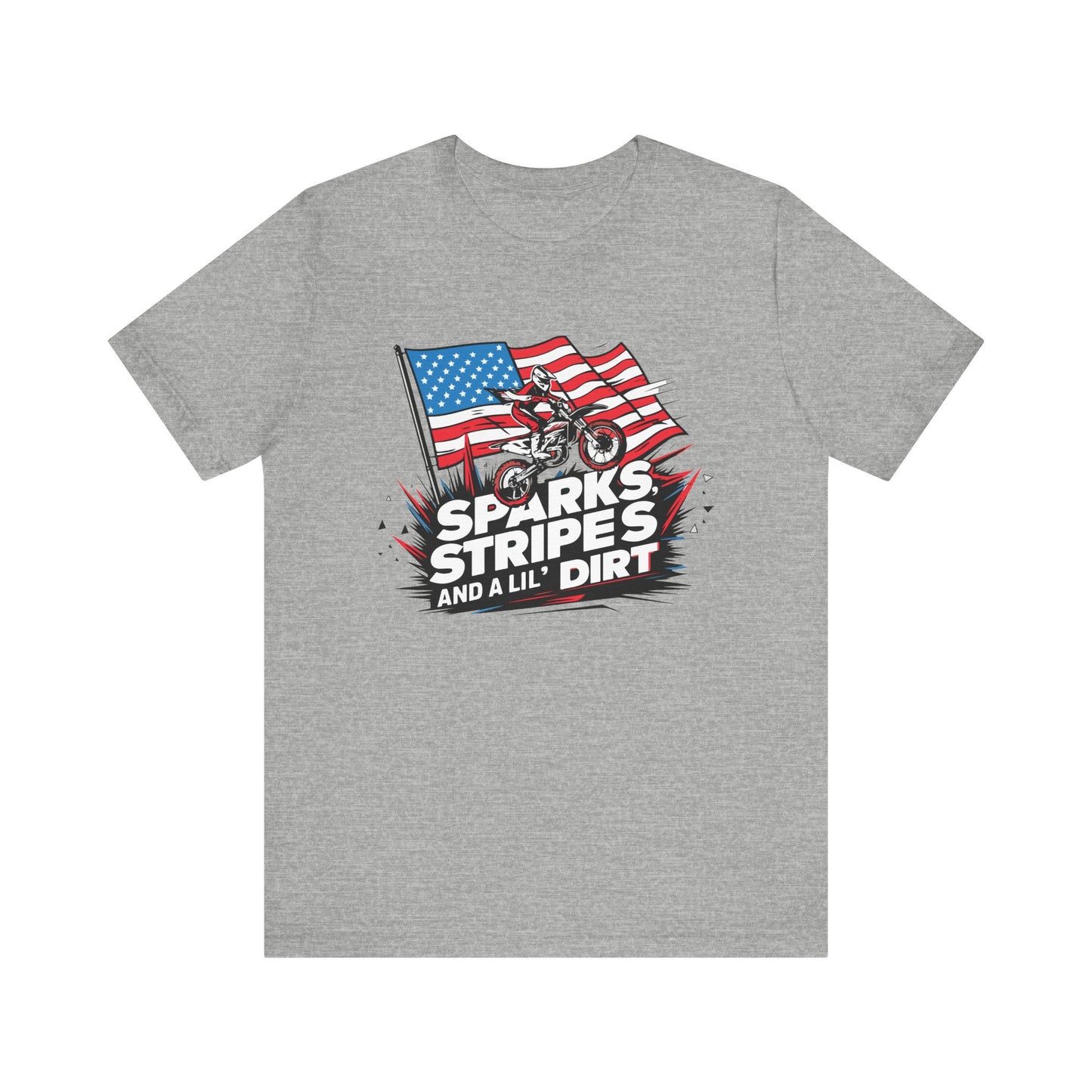 Sparks And Stripes- Adult T-Shirt