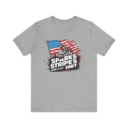 Sparks And Stripes- Adult T-Shirt