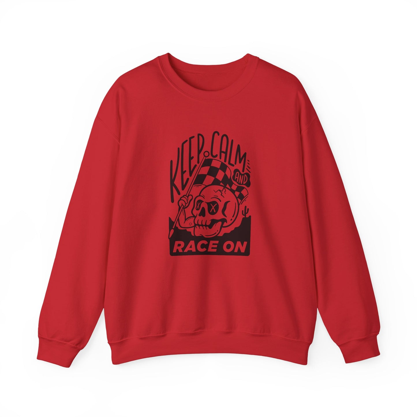 Keep Calm and Ride On- Adult Crewneck Sweatshirt