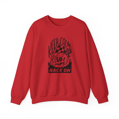 Keep Calm and Ride On- Adult Crewneck Sweatshirt