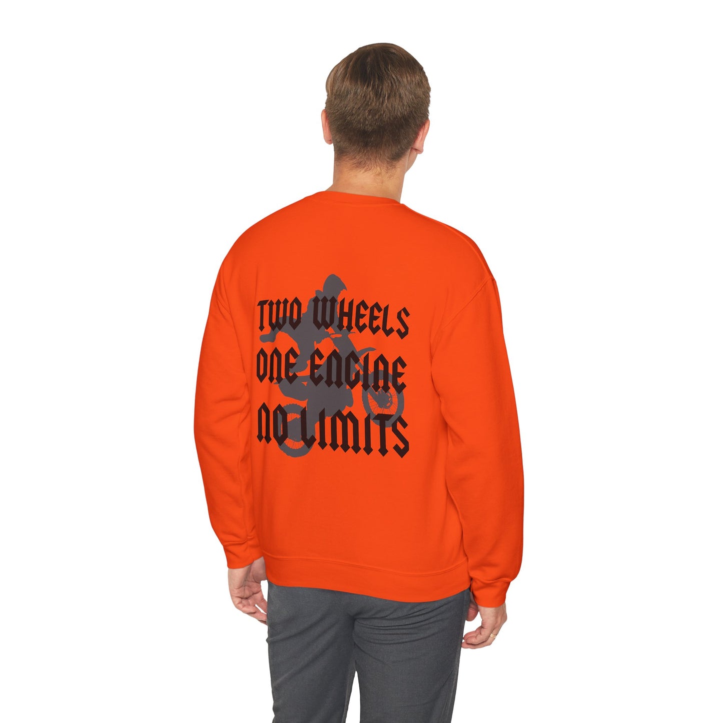 Two Wheels No Limits- Adult Crewneck Sweatshirt