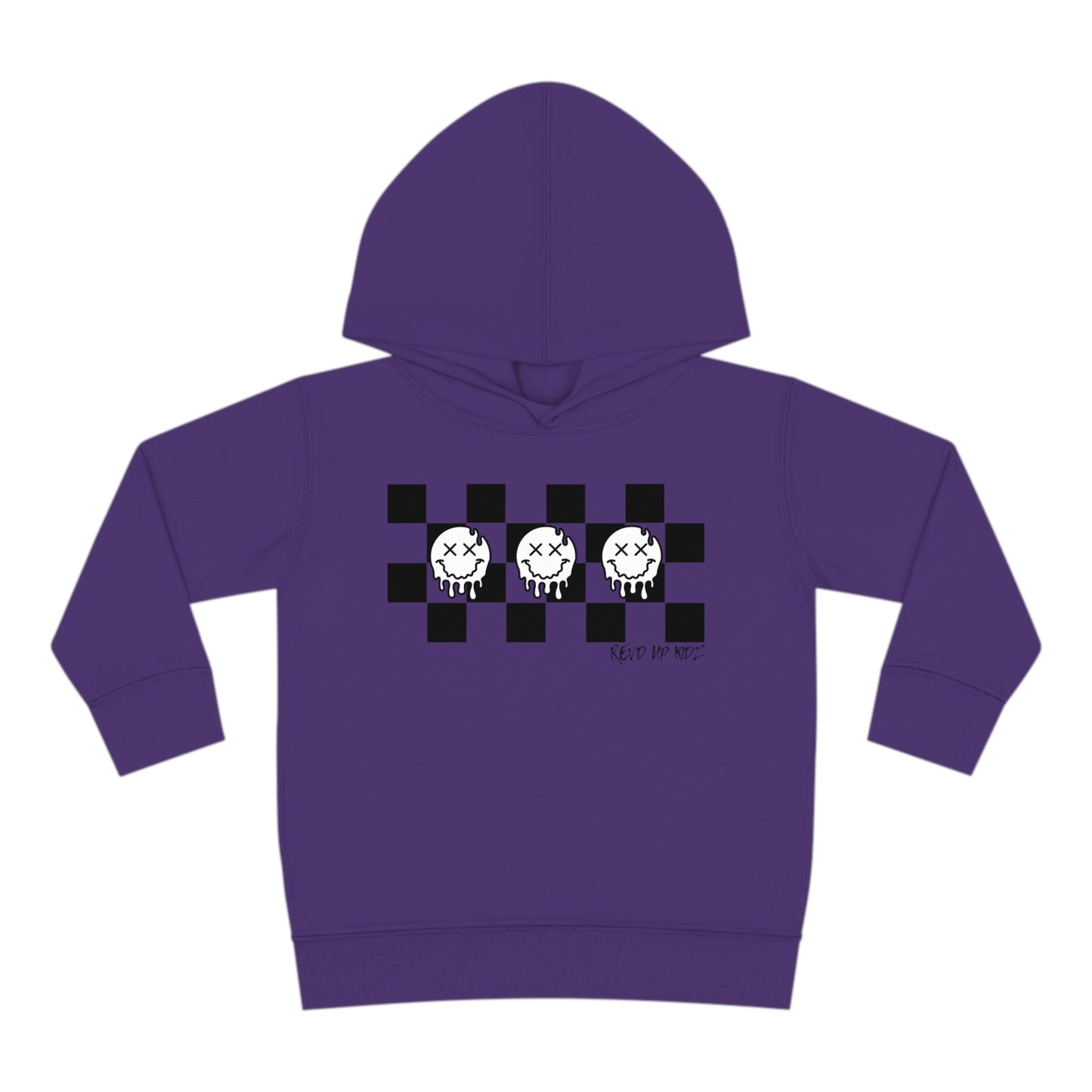 Checkered Smiley's- Toddler Hooded Sweatshirt