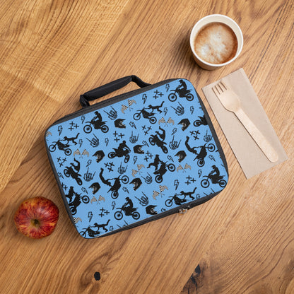 Moto Cross - Lunch Bag - Light Blue