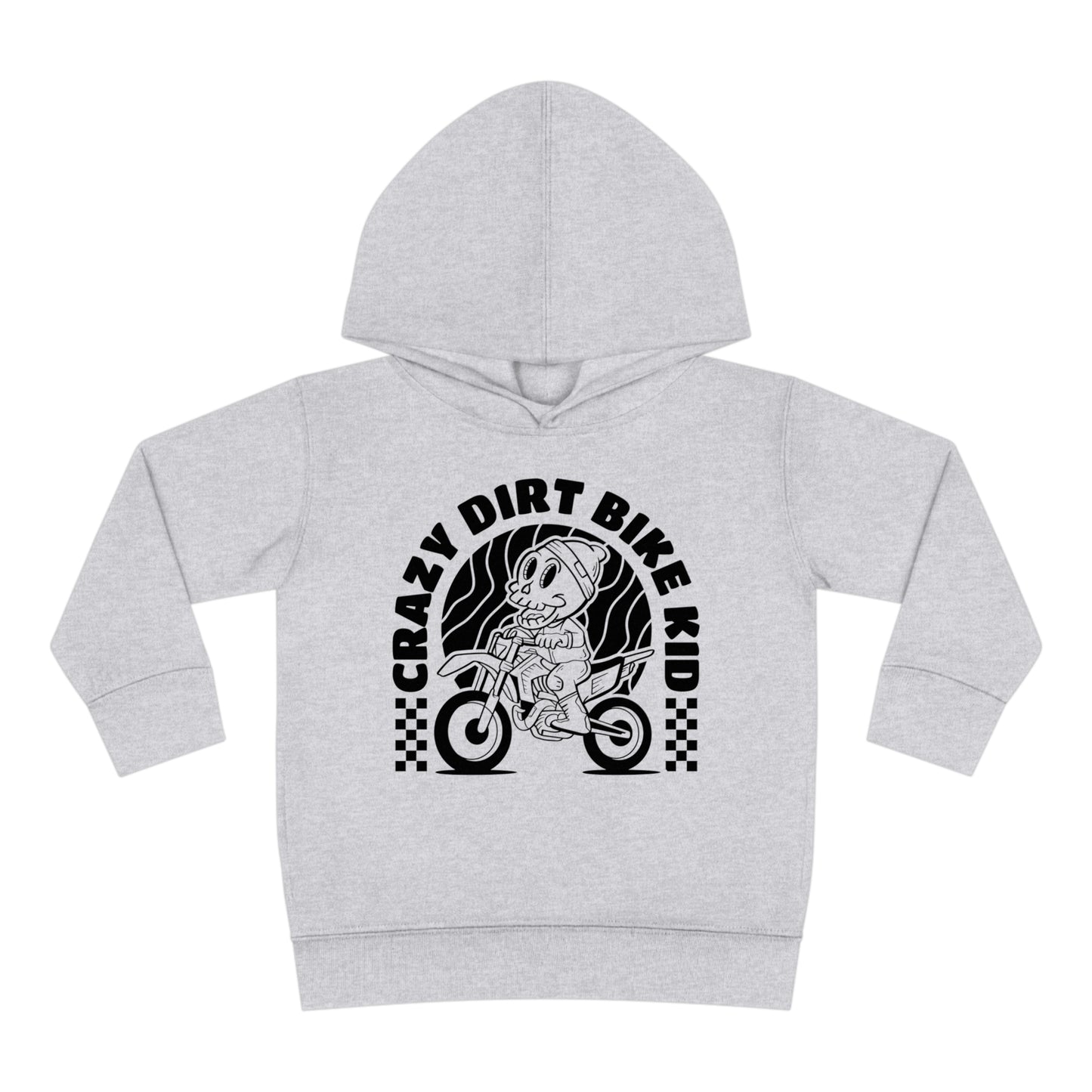 Crazy Dirt Bike Kid- Toddler Hooded Sweatshirt