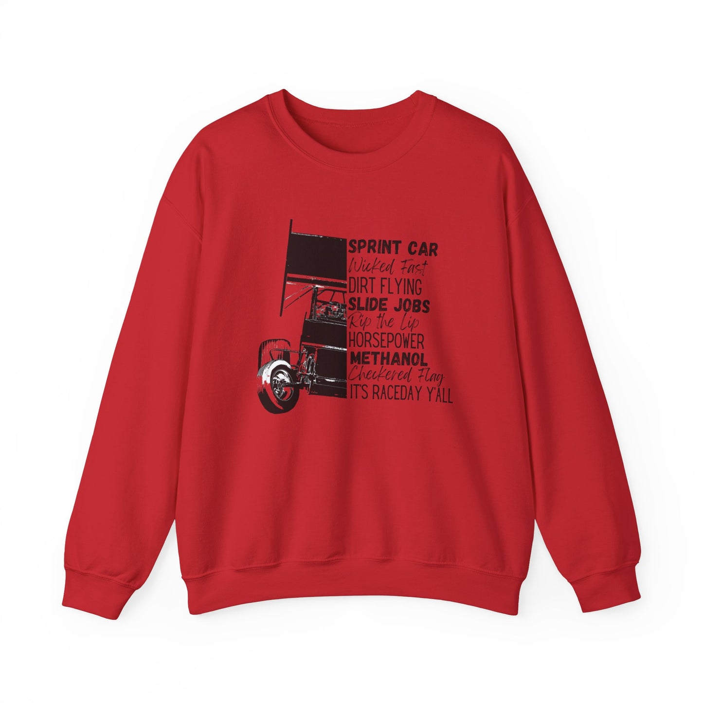 Race Day Sprint Car- Adult Crewneck Sweatshirt