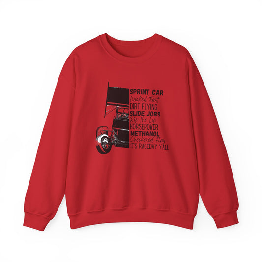 Race Day Sprint Car- Adult Crewneck Sweatshirt