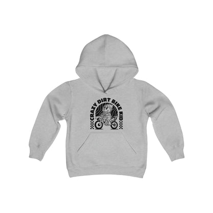 Crazy Dirt Bike Kid-Youth Hooded Sweatshirt
