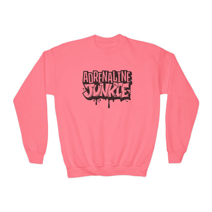 Adrenaline Junkie - Youth Crewneck Sweatshirt