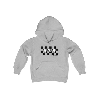 Checkered Smiley's- Youth Hooded Sweatshirt