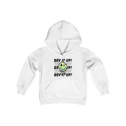 Rev It Up Retro Smiley -Youth Hooded Sweatshirt